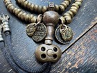 Vintage Brass Mala Necklace 108 Beads Tibetan Prayer Meditation Wrap Bracelet