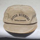 Vintage River Runners Salida Colorado Beige Corduroy Adjustable Baseball Cap Hat
