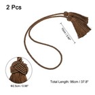 Uxcell 2pcs Tassel Curtain Tiebacks  Holdbacks With Brown