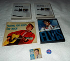 Vintage Lot Of Elvis Presley Collectibles Pins  Record  Movies Read    