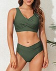 Limeeke Women s High Waisted Bikini Set Twist Front Two Piece Swimsuit Lace Up