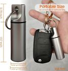 Keychain Medicine Pill Box Case Bottle Holder Waterproof Metal Container 3 Pcs  