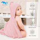 Muslin Hooded Baby Bath Towels - 2 Pack 100  Cotton Towel For Babies  Infants  T