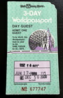 1998 2000 2x Walt Disney World Worldpassport 3-day Adult Day Guest Ticket Stubs