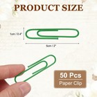 50 Pcs Pin Shape Paper Clip   2 X 0 4  Large Pin Paper Clip  Green