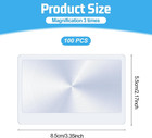 100 Piece Thin Fresnel Lens  Credit Card Size Pocket Magnifier Portable Reading