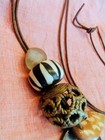 Antique Vintage Beaded African Tribal Ethnic Trade Bead Pendant Necklace