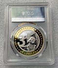 2021 Pcgs 35th Anniversary Commemorative Copper Medal Silver Plated