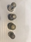 Antique Lot Of  4 Sewing Thimble Thimbles