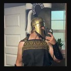 Wearable Ancient Greek Corinthian Helmet Spartan Warrior Costume Full Set Larp
