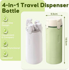 4 In 1 Travel Dispenser Bottle  Portable Refillable Travel Size Containers With
