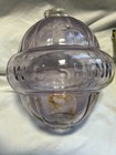 Antique W c  Shinn Purple Amethyst Glass Lightning Rod Ball 5 