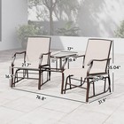 Outdoor Double Patio Rocker Glider Chairs W table  Backyard  Garden  Porch Deck