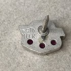Vintage 10k Solid Gold Chevrolet Bowtie 15yr Employee Service Pin W  3 Rubies