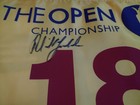Phil Mickelson Signed 2013 British Open Flag Beckett Authenticated Golf