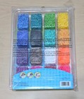 New Sealed Perler 17605 Assorted Fuse Beads Kit   Storage Tray   Pattern Book
