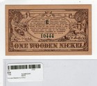 1938 Wooden Nickel Purple 150th Anniversary Opening Of Northwest Territory