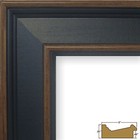 Craig Frames 2  Wide Country Estate Blue Hardwood Picture Frame With Single Mat