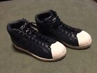 New Adidas Pro Model Superstar Hi Basketball Shoes Blue white Bb9064 Size 4 5