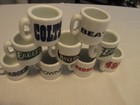 Vintage Lot Of 9 Nfl Old Logo Mini Cups Mugs