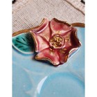 Vintage Petite Porcelain Gold Rimmed Rose Trinket Plate