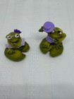 Wee Forest Folk - F-7 And F-8  Flirty And Freddie Frogs  Lavender  Retired