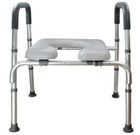 Raised Shower Chair Toilet Seat Adjustable Height Non-slip 3 In 1