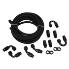 6an Nylon Braided E85 Ptfe Fuel Line 20ft 12 Fittings Separator Clamp Hose Kit