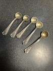 Tiffany English King Sterling Silver Set Of 6 Salt Spoons 2  Gold Wash Bowl Mono