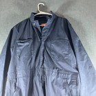Red Kap Men s Work Coverall Size 44 Blue Pockets Polyester Blend Jumpsuit
