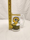 Vintage Nfl Green Bay Packers Glass Beer Mug Cup Stein