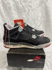 Vintage 1989 1988 Air Jordan 4 Iv 11 Original Black Cement Grey Red Og Fire V Vi