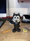 Felix The Cat Piggy Bank Patina Metal Kitty Kat Collector Patina Feline 5  Lbs