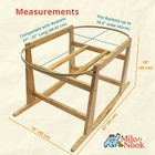 Baby Moses Basket Stand Solid Pine Wood Portable Lightweight Rocking Mn-ws Fba