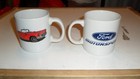 2x Vintage Ford Motorsport Coffee Mugs Featuring 1955 1957 Thunderbird T-bird