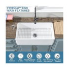 33  X 18  Fireclay Apron Front Farmhouse Sink White For Kitchen Pure White