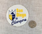 Vintage Nfl San Diego Chargers 3  Round Sticker Window Decal W Old Crest New