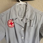 Vintage Wwii 1940s 1950s Red Cross Volunteer Military Nurse Uniform Dress