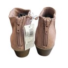 Old Navy Girls Pink Brown Faux Suede Back Zip Ankle Boots Size 12 Nwt
