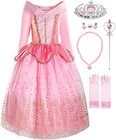 Buscarna Girl s Princess Dress Queen Costume Cosplay Dress Up With Accessories