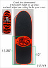 Die-cut Style Skateboard Grip Tape For Powell Peralta Og Ripper Shape  265 Pig