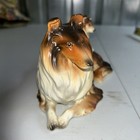 Vintage Collie And Puppy Dog Figure Ceramic Or Porcelain Napco C5638