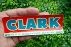 Vintage Clark Bar Emblem - Reflective Advertising Sticker Sign - Pittsburgh Pa 