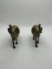 Vintage Brass Elephant Figurines     Matched Pair Decorative Figures