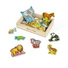 Wooden Animal Magnets Educational Toy Kids Imaginative Play Montessori Gift New