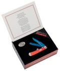 Case Xx Knives Usa America 250 Red Synthetic Trapper Knife Commemorative