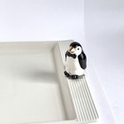 Nora Fleming Rectangular Serving Platter 13 x9  2 Charms Penguin Christmas Bulbs
