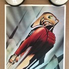 Vintage Original Rocketeer Disney Movie Rocket Man Poster Pinup 1991 Cartoon