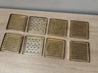 Vintage Set Of 8 Stephen Myers  smyers  Art Glass Coasters