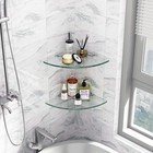 Veecano Glass Corner Shelf For Bathroom Shower 9 4r-1pcs  Clear 